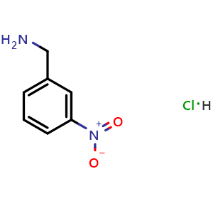 Chemical structure of 3-Nitrobenzylammonium hydrochloride , CAS 26177-43-5, AChemBlock AD254514