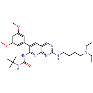 Chemical structure of PD 173074 , CAS 219580-11-7, AChemBlock AD254551