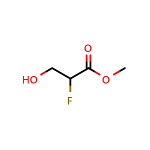 Chemical structure of Methyl 2-fluoro-3-hydroxypropanoate , CAS 671-30-7, AChemBlock AD254567
