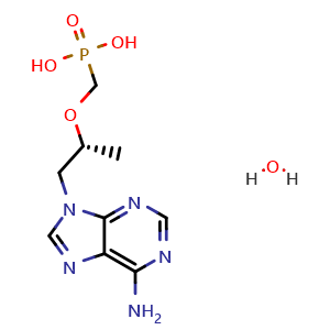 Chemical structure of Tenofovir hydrate , CAS 206184-49-8, AChemBlock AD254570