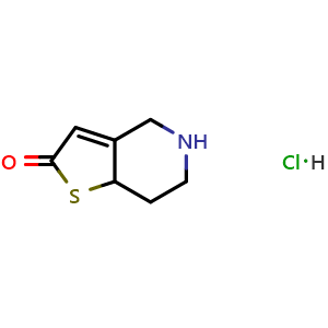 Chemical structure of 5,6,7,7a-Tetrahydrothieno[3,2-c]pyridin-2(4H)-one hydrochloride , CAS 115473-15-9, AChemBlock AD254573