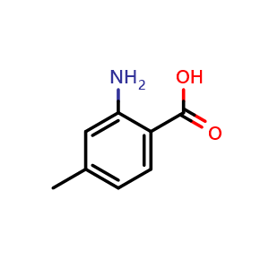Chemical structure of 2-Amino-4-methylbenzoic acid , CAS 2305-36-4, AChemBlock AD254577