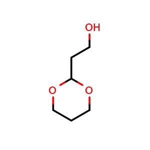 Chemical structure of 2-(1,3-Dioxan-2-yl)ethan-1-ol , CAS 5465-07-6, AChemBlock AD254603
