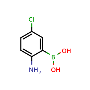 Chemical structure of 2-Amino-5-chlorophenylboronic acid , CAS 1003042-41-8, AChemBlock AD254607