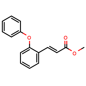 Chemical structure of Methyl (E)-3-(2-phenoxyphenyl)acrylate , CAS 100688-46-8, AChemBlock AD254613