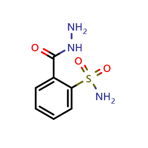 Chemical structure of 2-(Hydrazinecarbonyl)benzenesulfonamide , CAS 102169-52-8, AChemBlock AD254625