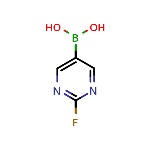 Chemical structure of 2-Fluoropyrimidine-5-boronic acid , CAS 1029654-42-9, AChemBlock AD254633