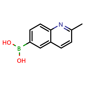 Chemical structure of (2-Methyl-6-quinolinyl)boronic acid , CAS 1092790-20-9, AChemBlock AD254679