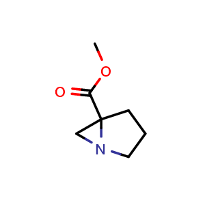 Chemical structure of Methyl 1-azabicyclo[3.1.0]hexane-5-carboxylate , CAS 113729-10-5, AChemBlock AD254697