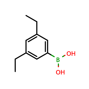 Chemical structure of (3,5-diethylphenyl)boronicacid , CAS 1147894-88-9, AChemBlock AD254704