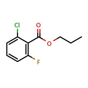 Chemical structure of 2-Chloro-6-fluorobenzoic acid propyl ester , CAS 1156036-78-0, AChemBlock AD254711