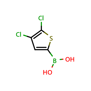 Chemical structure of (4,5-Dichloro-2-thienyl)boronic acid , CAS 1190737-21-3, AChemBlock AD254737
