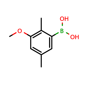 Chemical structure of 3-Methoxy-2,5-dimethylphenylboronic acid , CAS 1197332-52-7, AChemBlock AD254742