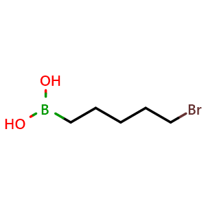 Chemical structure of 5-Bromopentylboronic  acid , CAS 120986-85-8, AChemBlock AD254755
