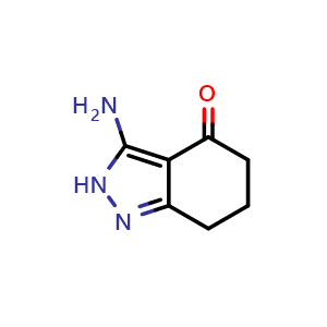Chemical structure of 3-Amino-6,7-dihydro-2H-indazol-4(5H)-one , CAS 1210744-87-8, AChemBlock AD254756