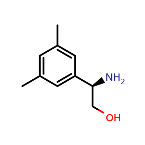 Chemical structure of (R)-2-Amino-2-(3,5-dimethylphenyl)ethan-1-ol , CAS 1213888-73-3, AChemBlock AD254761
