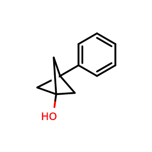 Chemical structure of 3-Phenylbicyclo[1.1.1]pentan-1-ol , CAS 1219537-86-6, AChemBlock AD254781