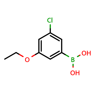 Chemical structure of 3-Chloro-5-ethoxyphenylboronic acid , CAS 1256345-73-9, AChemBlock AD254826