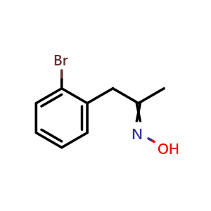 Chemical structure of N-[1-(2-bromophenyl)propan-2-ylidene]hydroxylamine , CAS 1261025-51-7, AChemBlock AD254855