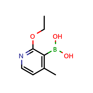 Chemical structure of (2-Ethoxy-4-methylpyridin-3-yl)boronic acid , CAS 1309982-61-3, AChemBlock AD254881
