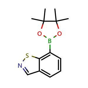 Chemical structure of 7-(4,4,5,5-Tetramethyl-1,3,2-dioxaborolan-2-yl)benzo[d]isothiazole , CAS 1326713-92-1, AChemBlock AD254905
