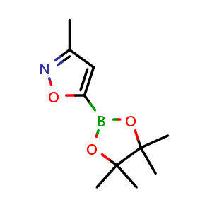 Chemical structure of 3-Methyl-5-(4,4,5,5-tetramethyl-1,3,2-dioxaborolan-2-yl)isoxazole , CAS 1346808-44-3, AChemBlock AD254929