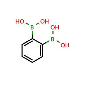 Chemical structure of 1,2-Phenylenediboronic acid , CAS 13506-83-7, AChemBlock AD254934