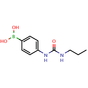 Chemical structure of (4-(3-Propylureido)phenyl)boronic acid , CAS 1360471-12-0, AChemBlock AD254946