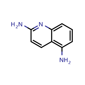 Chemical structure of 2,5-Quinolinediamine , CAS 1421314-22-8, AChemBlock AD255015