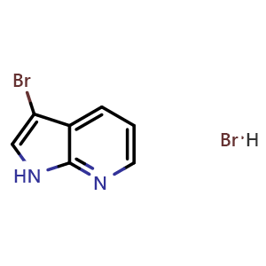 Chemical structure of 3-Bromo-1H-pyrrolo[2,3-b]pyridine hydrobromide , CAS 1461713-60-9, AChemBlock AD255061