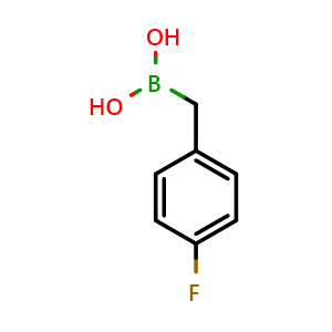 Chemical structure of (4-Fluorobenzyl)boronic acid , CAS 150530-25-9, AChemBlock AD255072