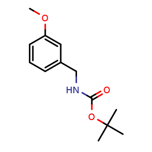 Chemical structure of tert-Butyl 3-methoxybenzylcarbamate , CAS 153903-22-1, AChemBlock AD255082