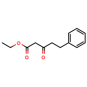 Chemical structure of Ethyl 3-oxo-5-phenylpentanoate , CAS 17071-29-3, AChemBlock AD255159