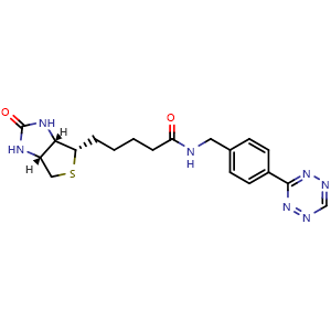 Chemical structure of Tetrazine-biotin , CAS 1714123-51-9, AChemBlock AD255162