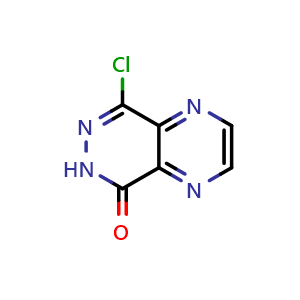 Chemical structure of 8-Chloropyrazino[2,3-d]pyridazin-5(6H)-one , CAS 17257-97-5, AChemBlock AD255163