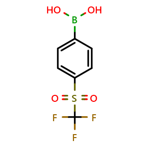 Chemical structure of (4-Trifluoromethanesulfonylphenyl)boronic acid , CAS 1778667-04-1, AChemBlock AD255172