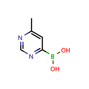 Chemical structure of (6-Methylpyrimidin-4-yl)boronic acid , CAS 1883429-66-0, AChemBlock AD255239