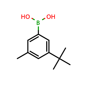 Chemical structure of (3-(tert-Butyl)-5-methylphenyl)boronic acid , CAS 193905-93-0, AChemBlock AD255260