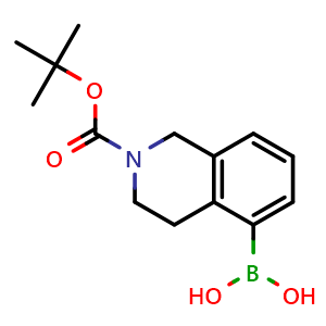 Chemical structure of 2-(tert-Butoxycarbonyl)-1,2,3,4-tetrahydroisoquinolin-5-ylboronic acid , CAS 1953127-57-5, AChemBlock AD255265