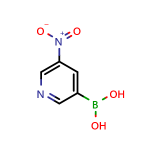 Chemical structure of (5-Nitropyridin-3-yl)boronic acid , CAS 1988692-77-8, AChemBlock AD255278