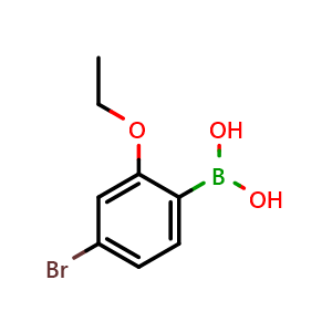 Chemical structure of 4-Bromo-2-ethoxyphenylboronic acid , CAS 2096329-53-0, AChemBlock AD255317