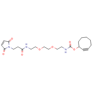 Chemical structure of SCO-PEG2-Maleimide , CAS 2141976-23-8, AChemBlock AD255391