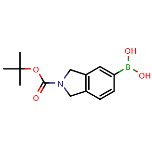 Chemical structure of 2-Boc-1,3-dihydro-isoindole-5-boronicacid , CAS 2152653-47-7, AChemBlock AD255396