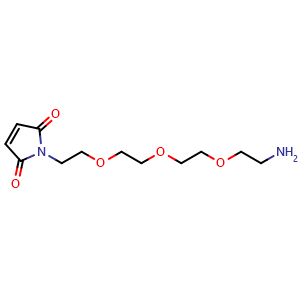 Chemical structure of Mal-PEG3-amine , CAS 2170654-70-1, AChemBlock AD255402