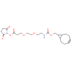 Chemical structure of endo-BCN-PEG2-NHS ester , CAS 2243565-12-8, AChemBlock AD255460