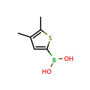 Chemical structure of (4,5-Dimethylthiophen-2-yl)boronic acid , CAS 2247805-49-6, AChemBlock AD255479