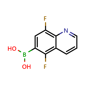 Chemical structure of (5,8-Difluoroquinolin-6-yl)boronic acid , CAS 2260683-50-7, AChemBlock AD255485
