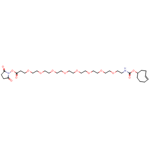 Chemical structure of TCO-PEG8-NHS ester , CAS 2353409-95-5, AChemBlock AD255523