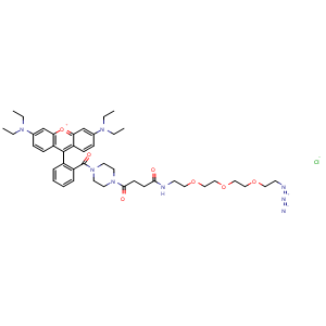 Chemical structure of Rhodamine-N3 chloride , CAS 2363751-90-8, AChemBlock AD255532