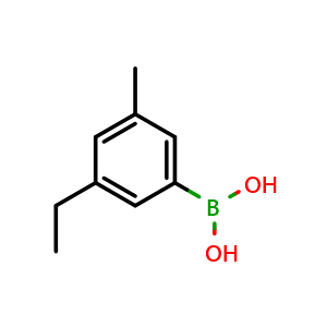 Chemical structure of (3-Ethyl-5-methylphenyl)boronic acid , CAS 2426630-87-5, AChemBlock AD255613